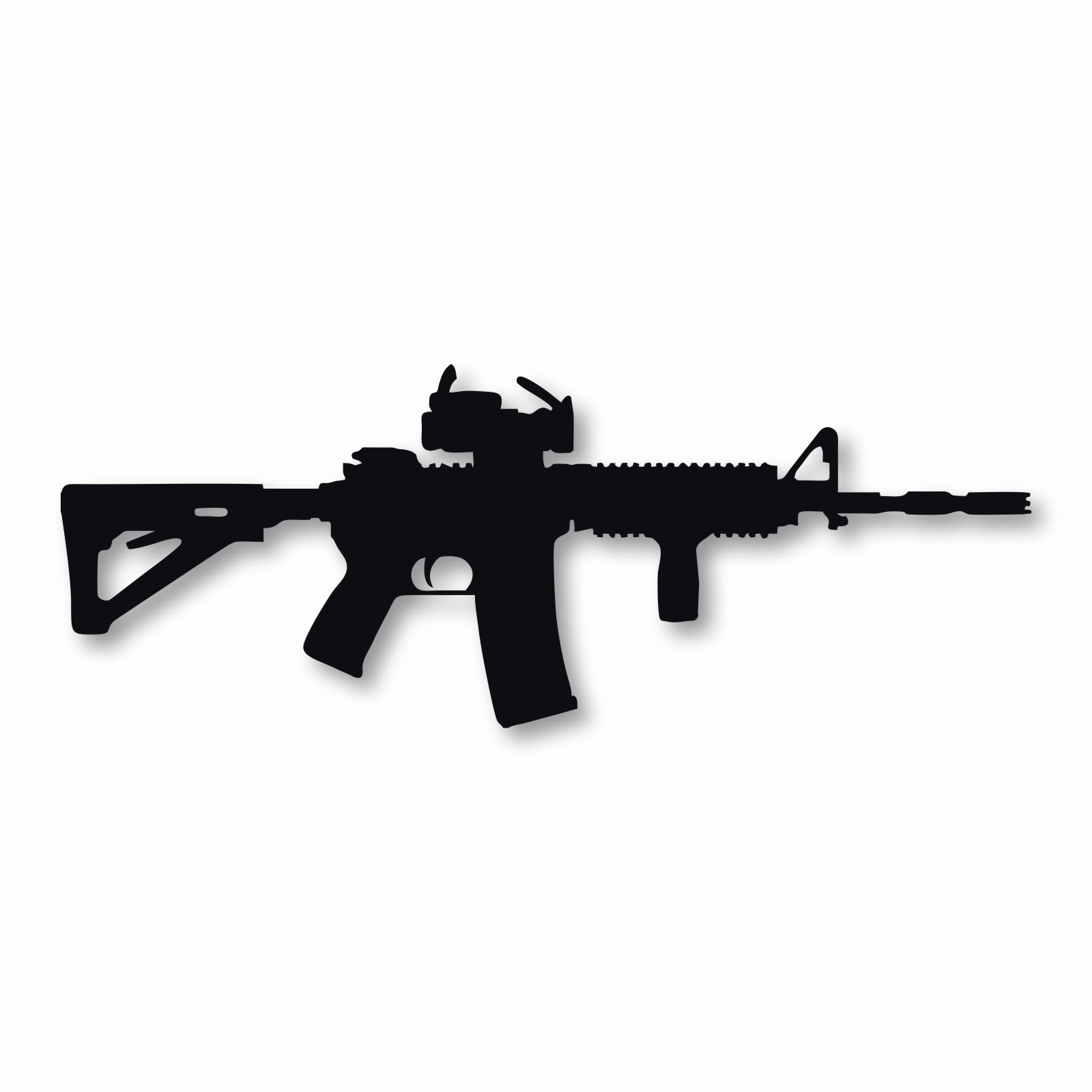 AR-15 Silhouette 2nd Amendment – Vinyl Decal Sticker – CHOOSE Size & Color