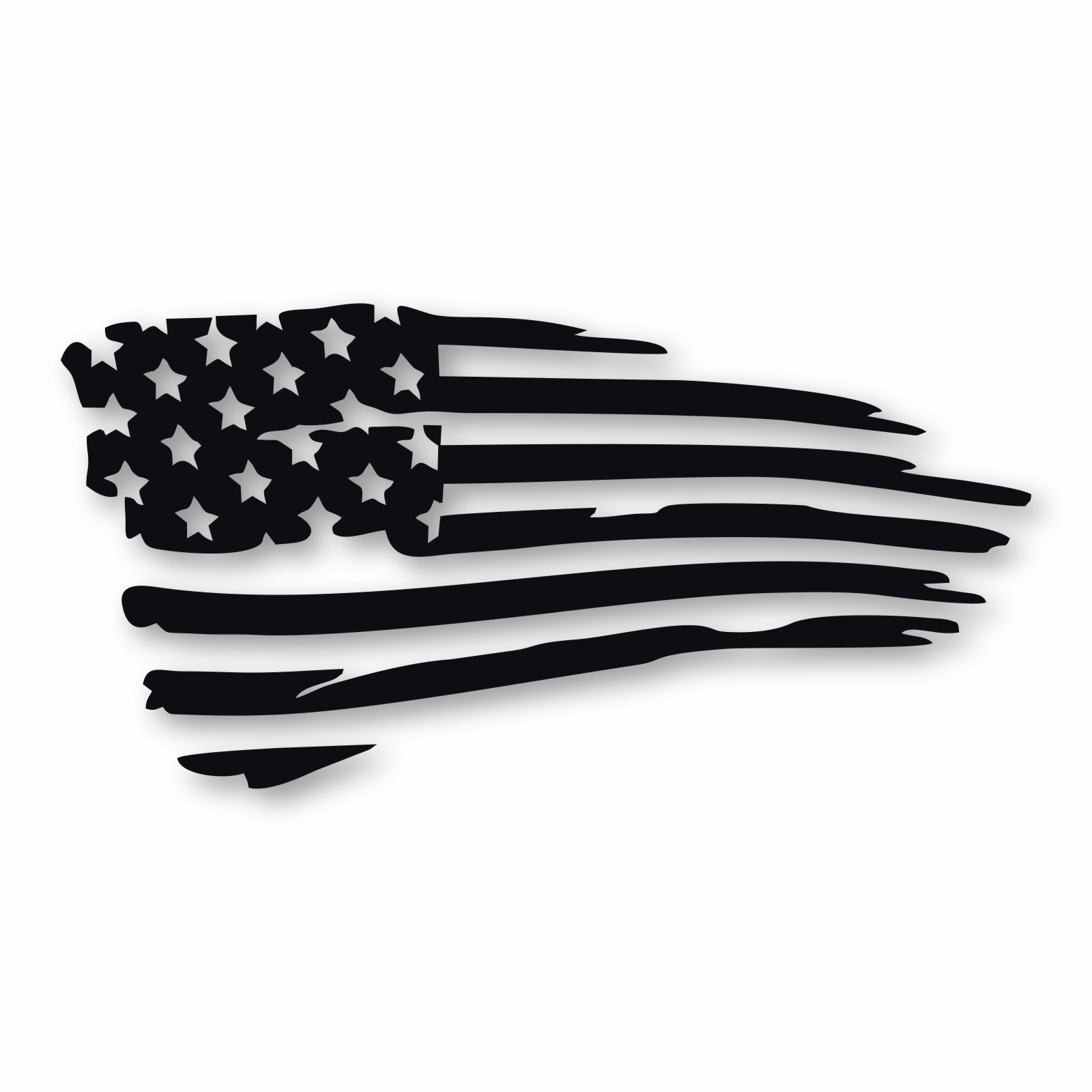 American Flag Tattered USA – Vinyl Decal Sticker – CHOOSE Size & Color