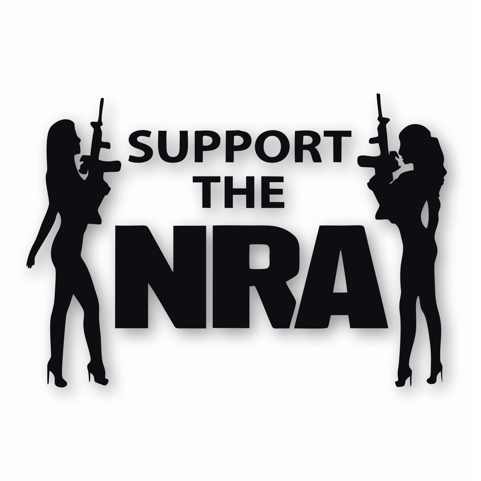 NRA Sexy Girls Support 2nd Amendment – Vinyl Decal Sticker – CHOOSE Size & Color