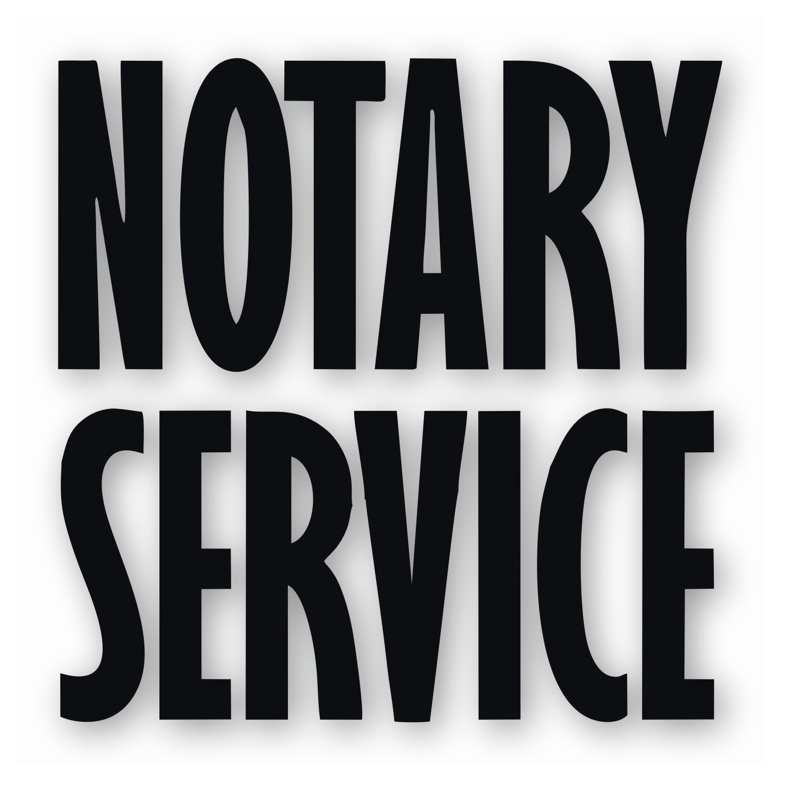 Notary Service Business Store – Vinyl Decal Sticker – CHOOSE Size & Color