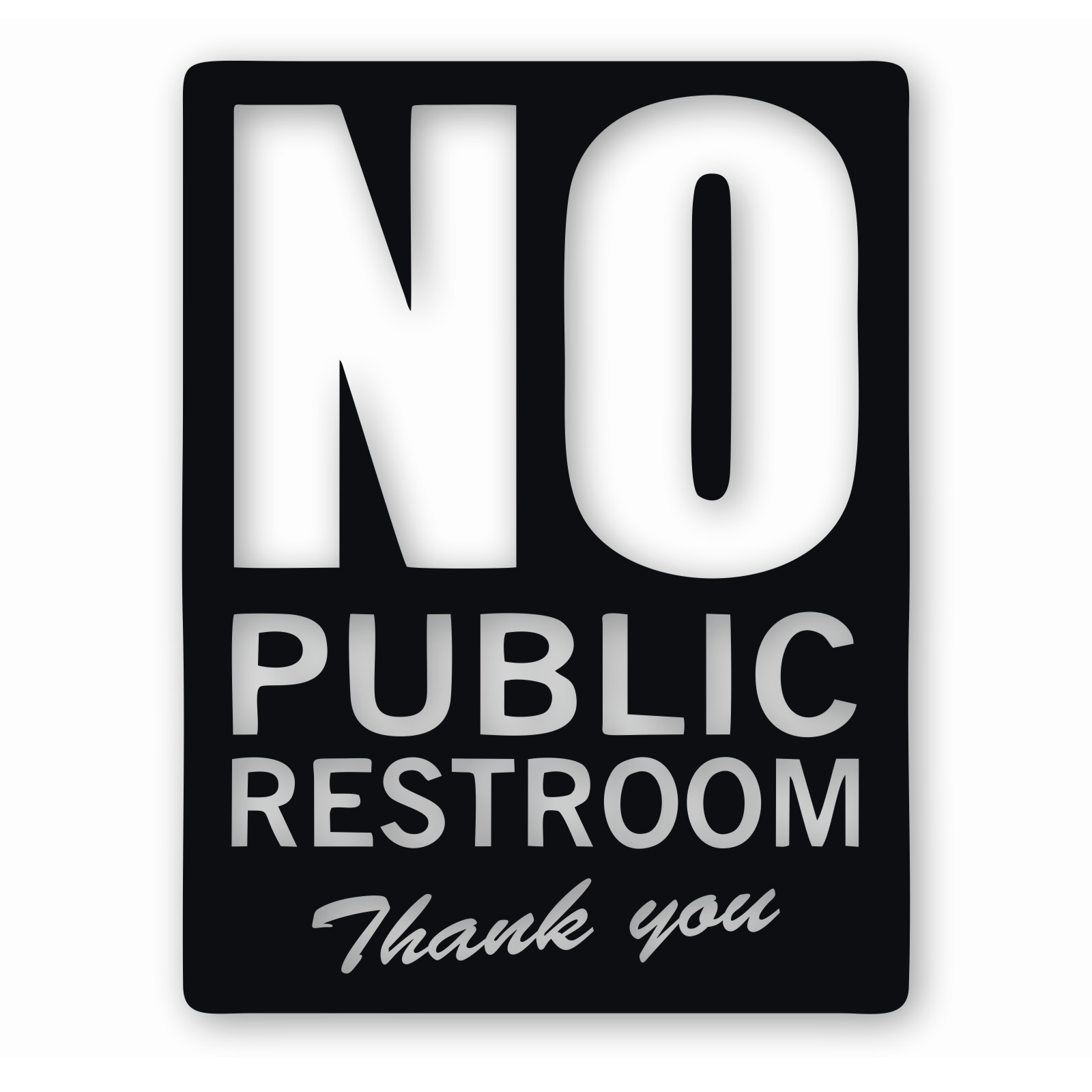 No Public Restroom Bathroom Business – Vinyl Decal Sticker – CHOOSE Size & Color
