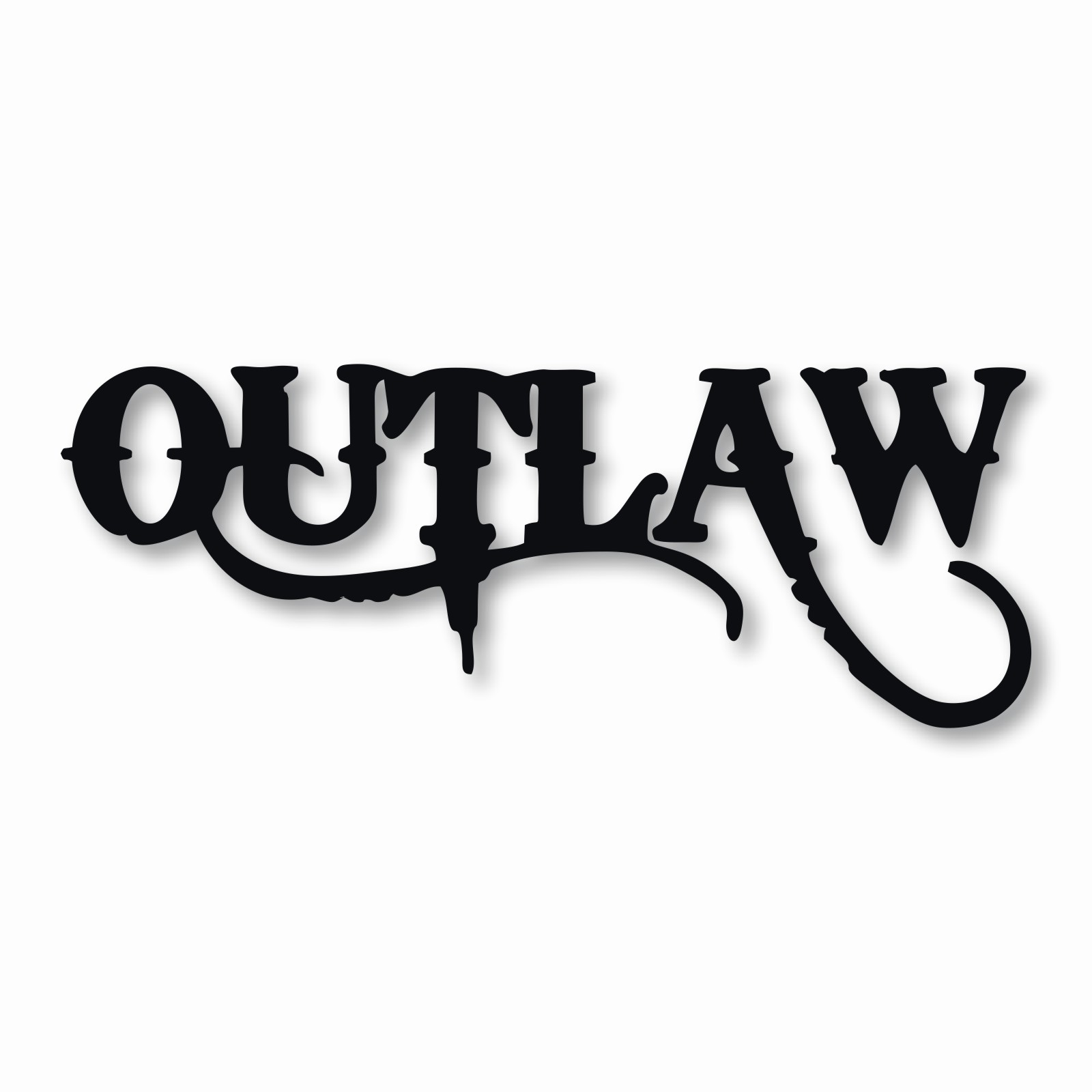 OUTLAW Car Truck Motorcycle Bumper – Vinyl Decal Sticker – CHOOSE Size & Color