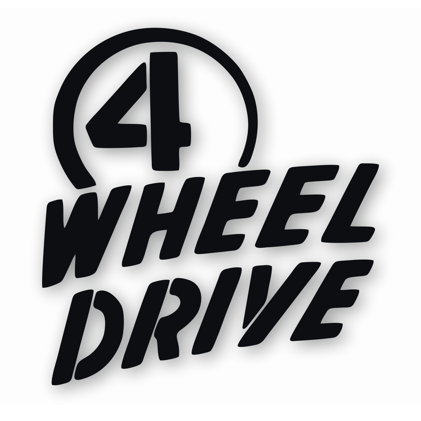 4 Wheel Drive 4×4 Jeep Wrangler CJ YJ- Vinyl Decal Sticker – CHOOSE Size & Color