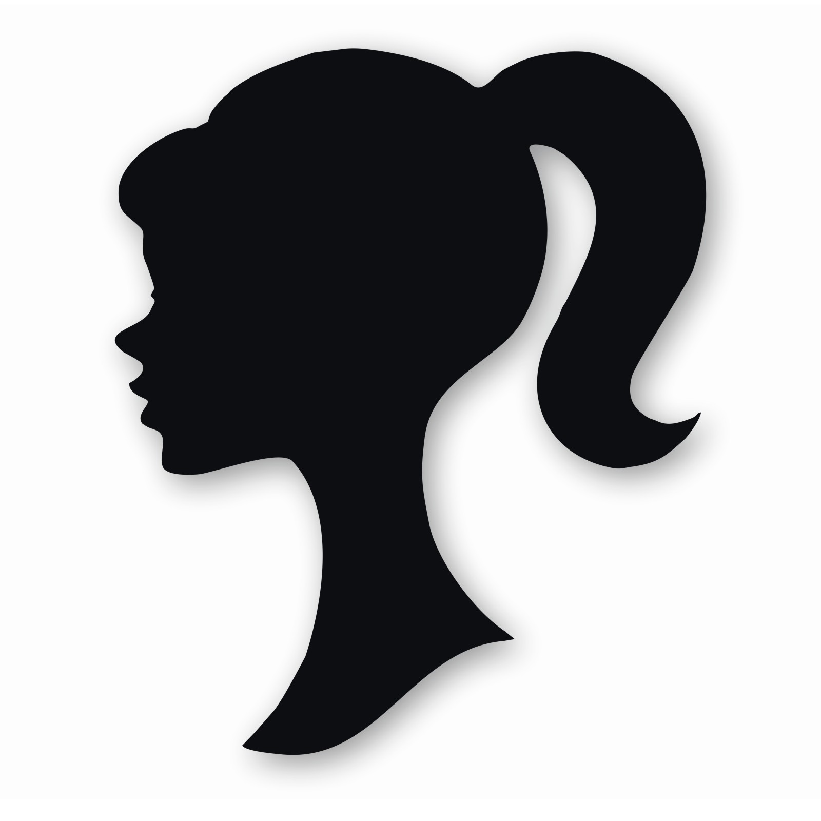Barbie Head Silhouette Only – Vinyl Decal Sticker – CHOOSE Size & Color