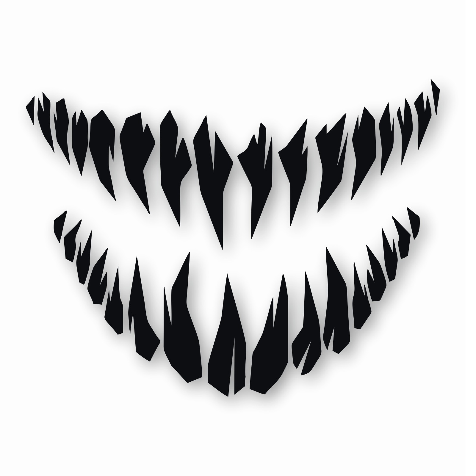 Monster Smile Teeth – Vinyl Decal Sticker – CHOOSE Size & Color