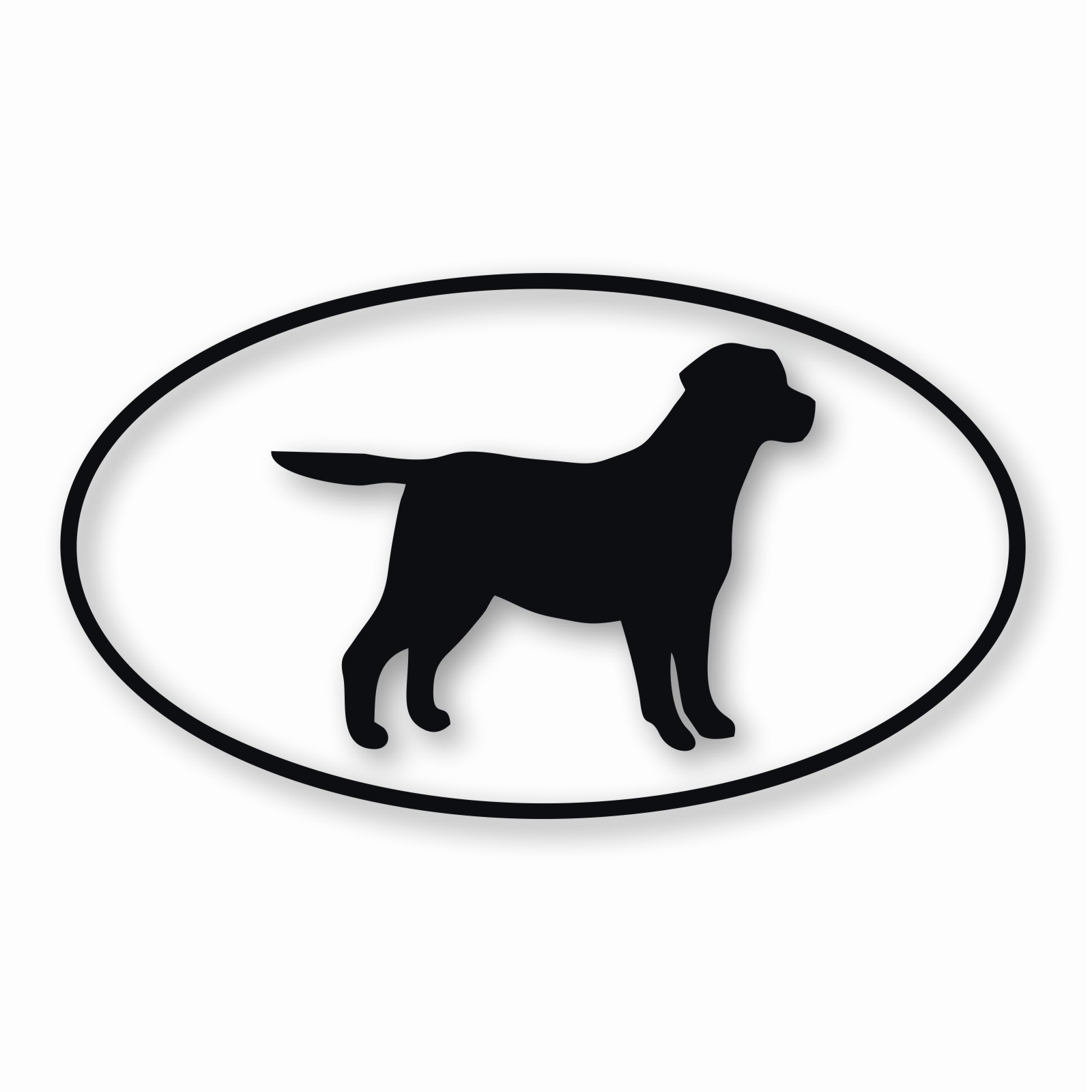 Labrador Retriever Dog Breed Oval – Vinyl Decal Sticker – CHOOSE Size & Color