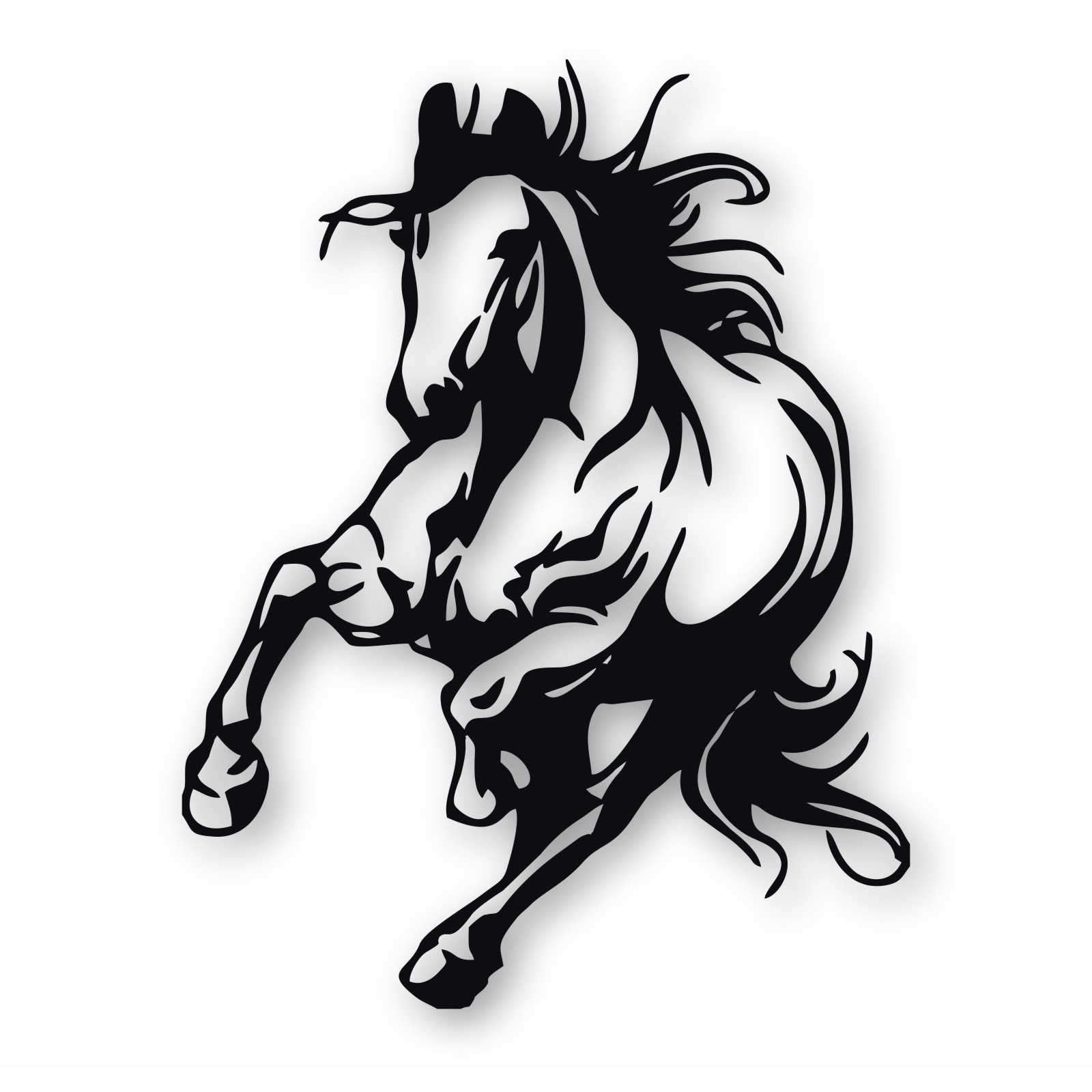 Horse Running Wild Horses Detailed – Vinyl Decal Sticker – CHOOSE Size & Color