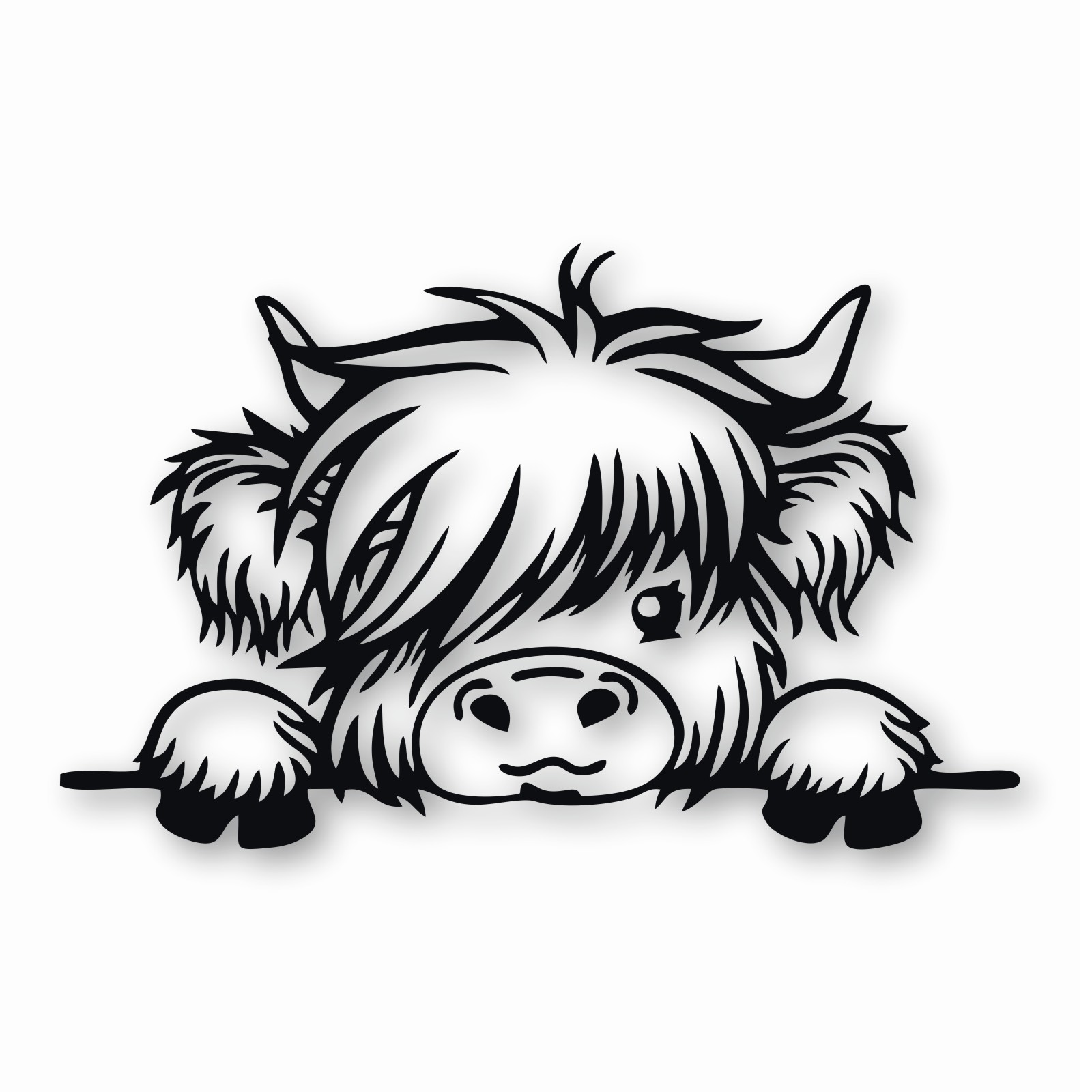 ADORABLE BABY HIGHLAND COW – Vinyl Decal Sticker – CHOOSE Size & Color