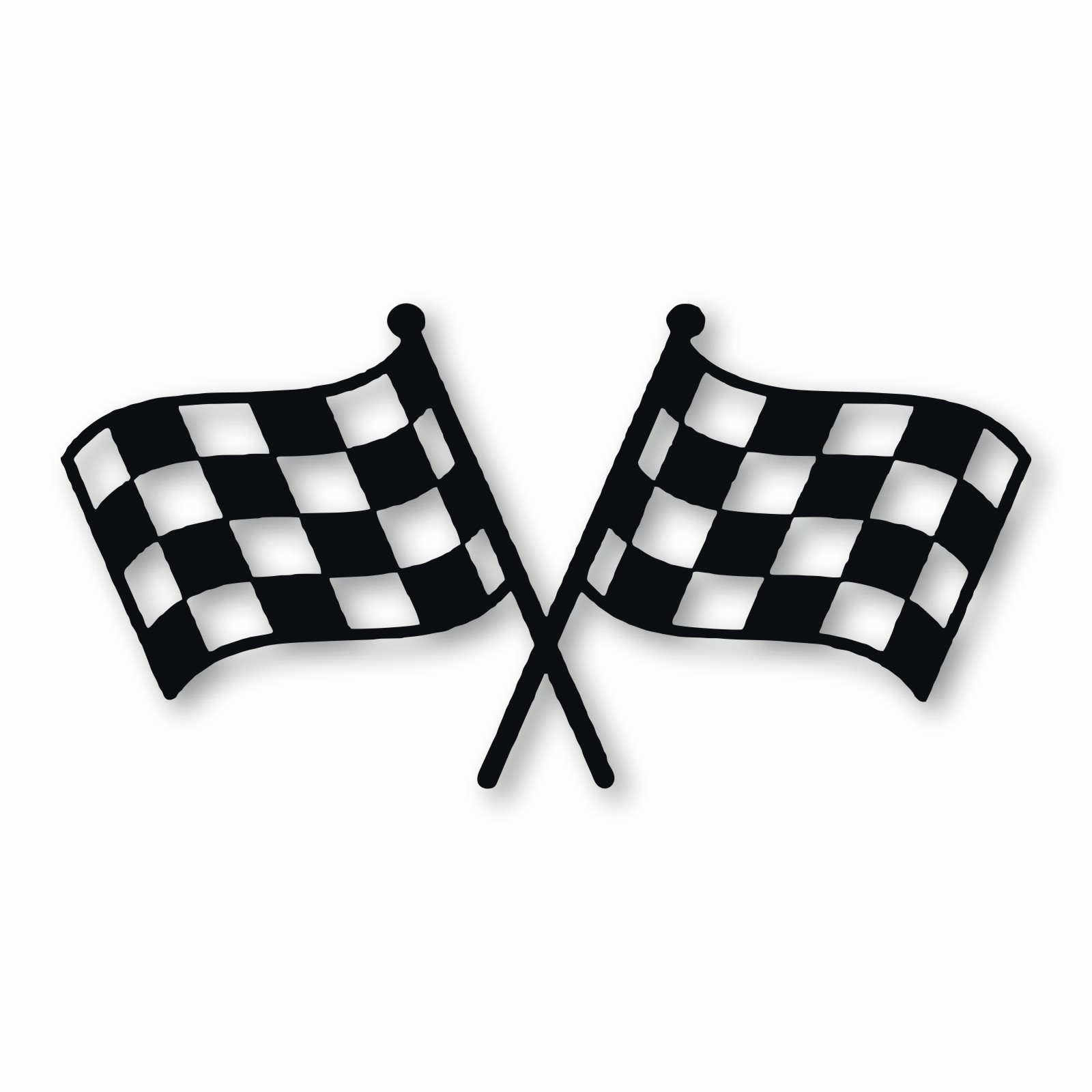 Checkered Racing Flag Finish Line – Vinyl Decal Sticker – CHOOSE Size & Color