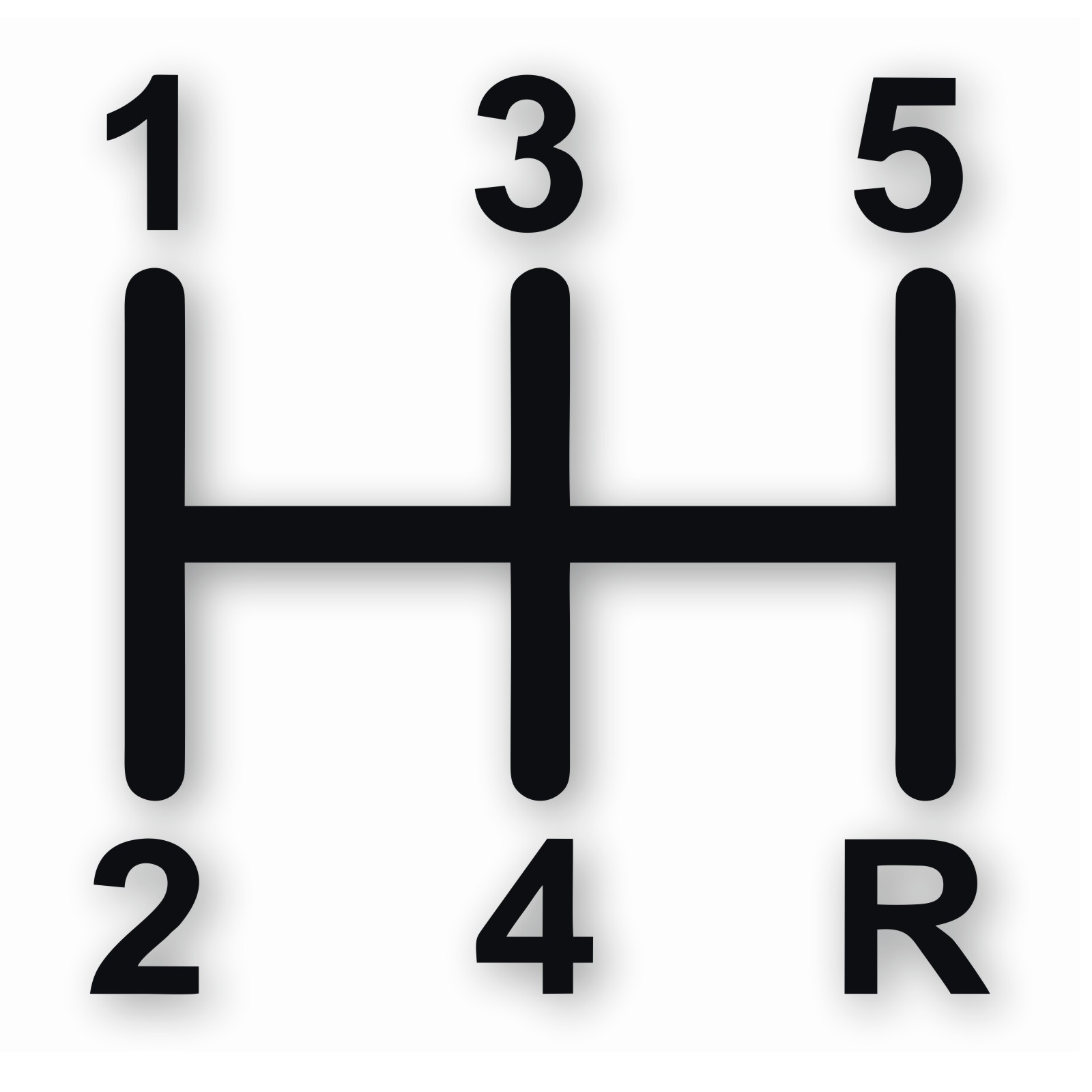 5-Speed Manual Shift – Vinyl Decal Sticker – CHOOSE Size & Color
