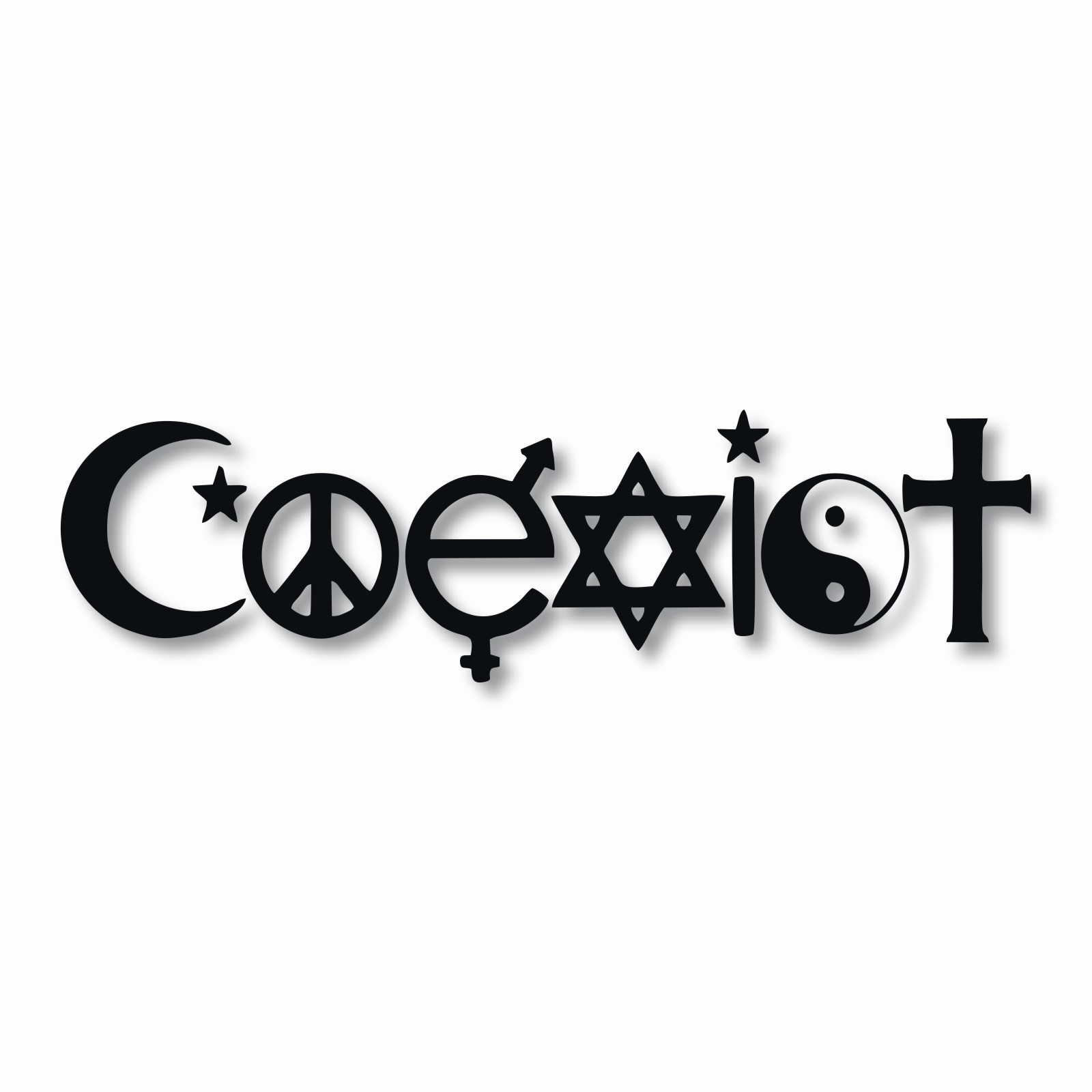 Coexist Peace – Vinyl Decal Sticker – CHOOSE Size & Color
