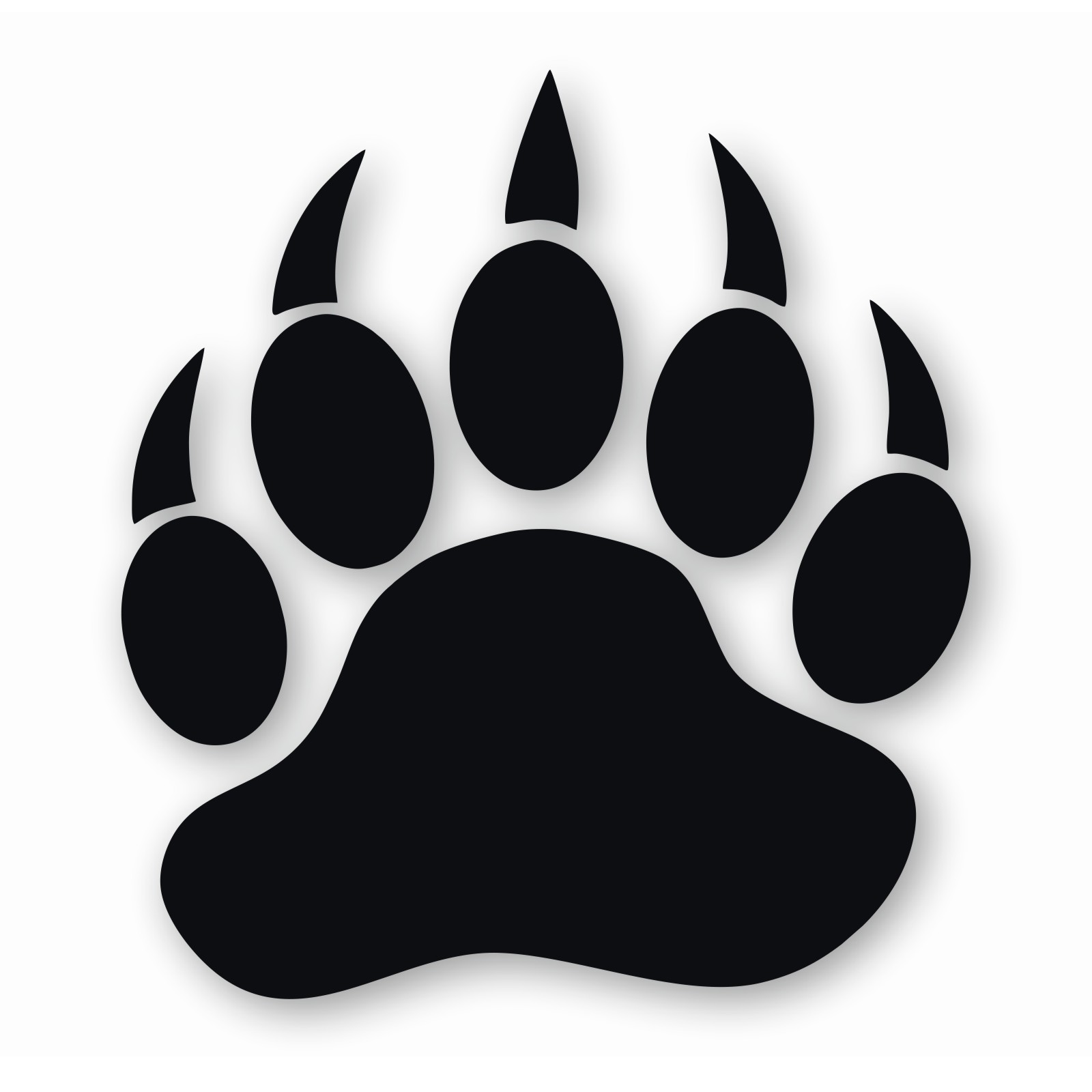 Bear Paw Claw Print – Vinyl Decal Sticker – CHOOSE Size & Color
