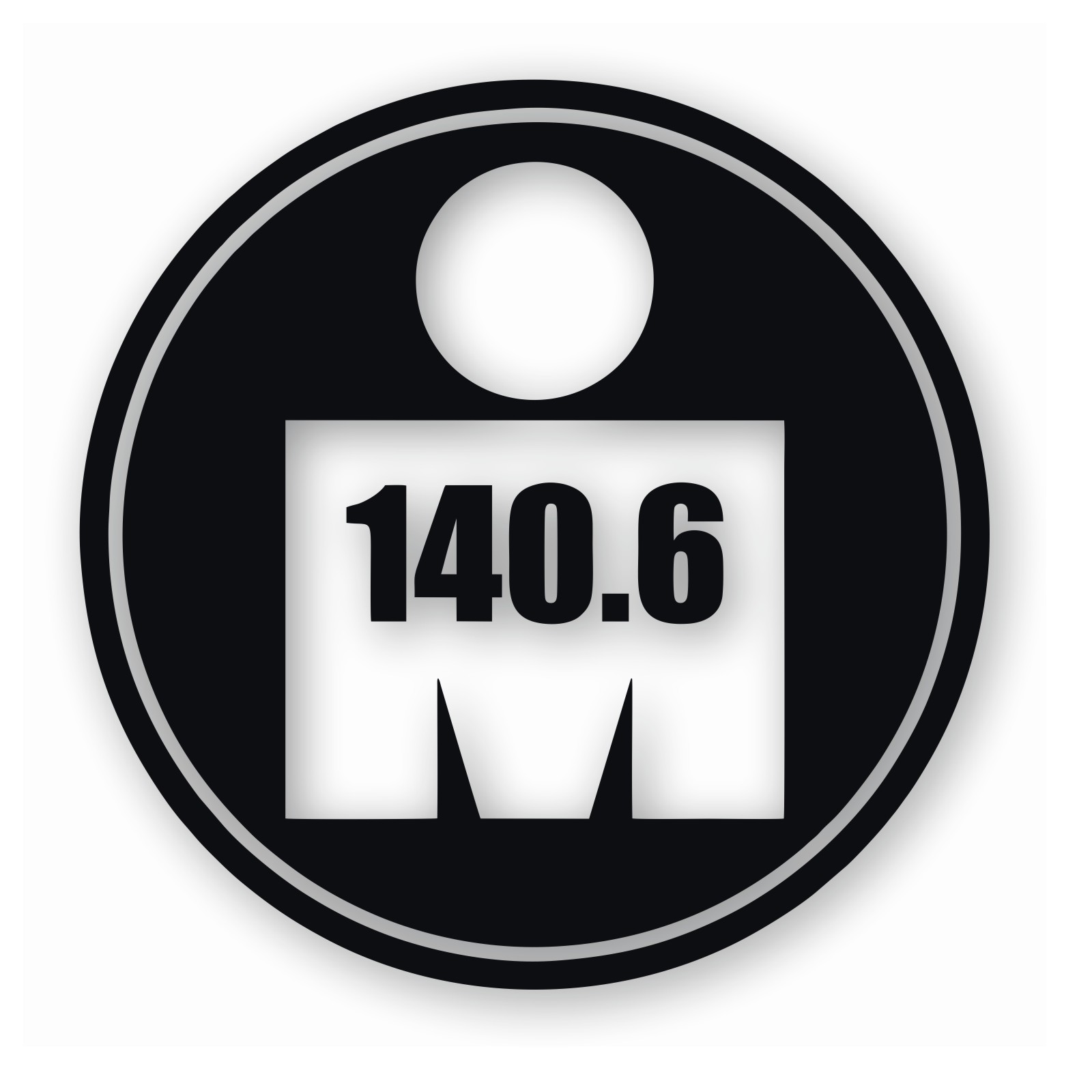 140.6 Full Triathlon Euro Circle – Vinyl Decal Sticker – CHOOSE Size & Color