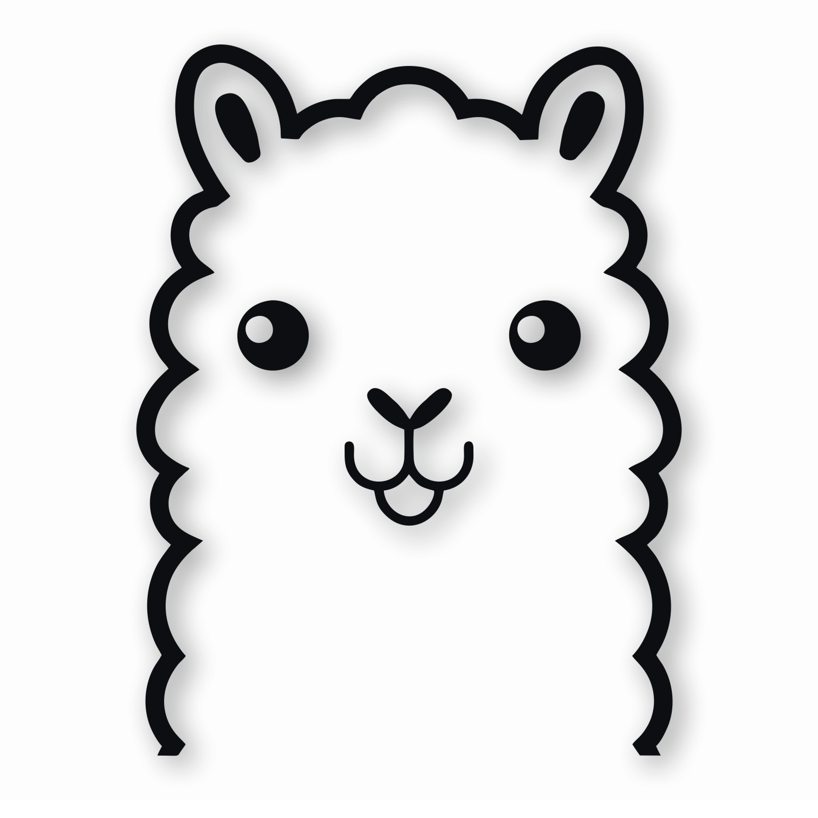 Llama Peeking – Vinyl Decal Sticker – CHOOSE Size & Color
